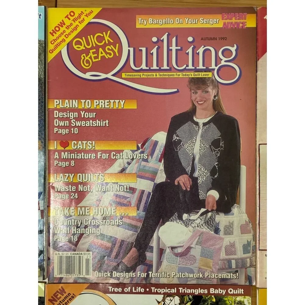 VTG Quick & Easy Quilting Magazine Bundle 9 Issues 1991-2000 Crafts DIY Y2K 90s